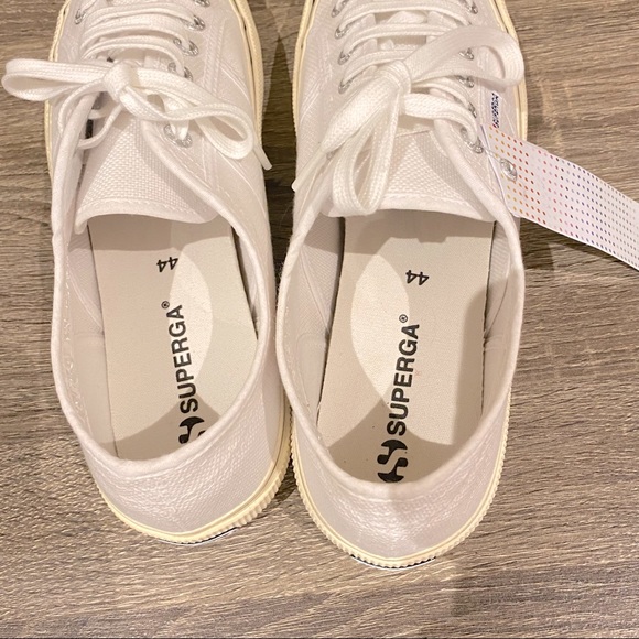 NWT SUPERGA Fantasia Man’s White Classic Sneakers Size 44 brand new with tags - Picture 7 of 15